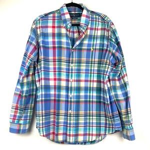 Ralph Lauren Plaid Check Long Sleeve Button Down L
